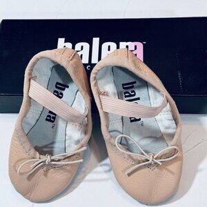BALERA Leather Full-Sole Ballet Shoe Girls Size 7CM Pink Style B40 Dance Lyrical